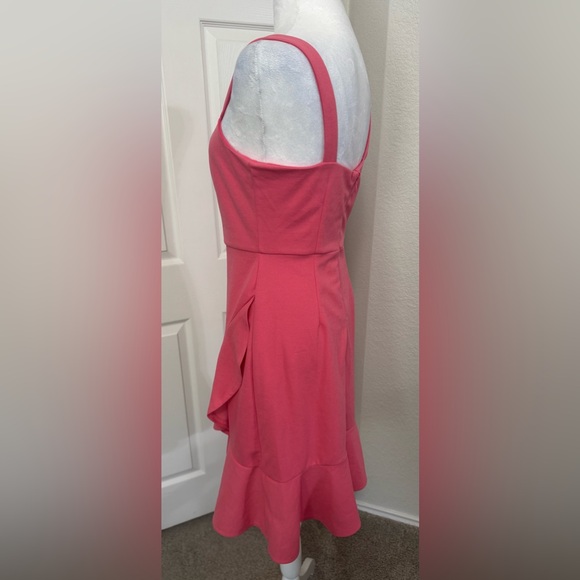 BCBG Paris Women’s Pink Ruffle Cocktail Mini Dress Size XS - Picture 5 of 10